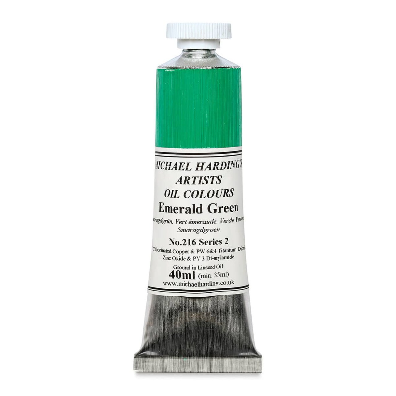 Michael Harding Artists Oil Color - Emerald Green, 40 ml tube
